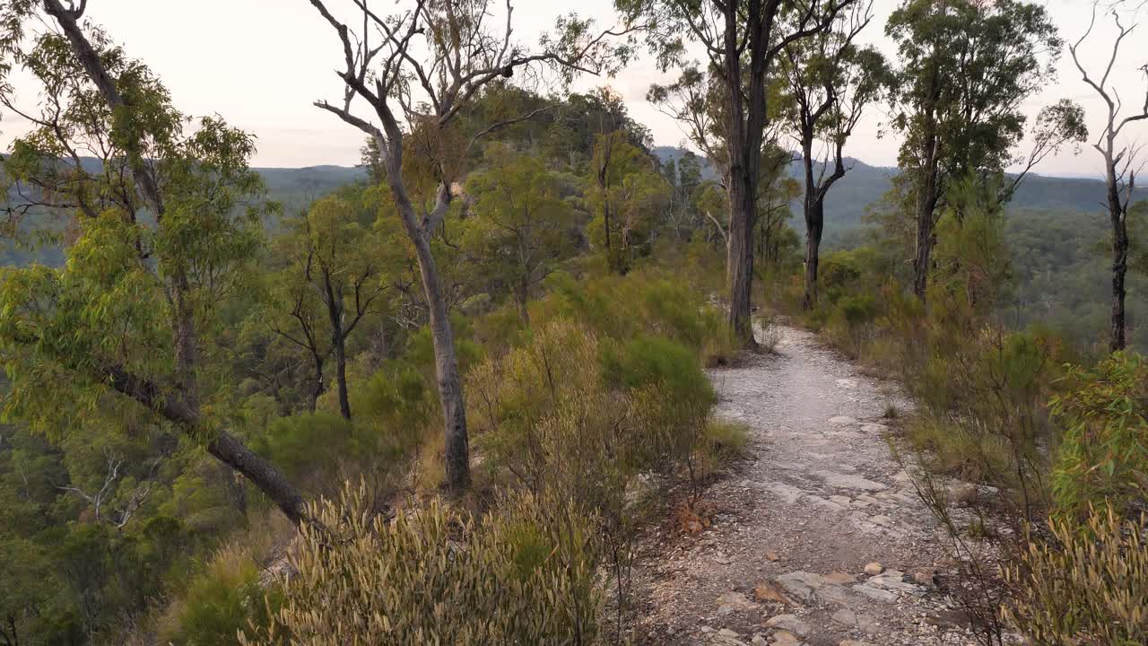 Scenic Hiking Trail on a Mountain Ridge