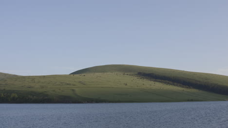 Lake-Tabatskuri-With-Scenic-Mountain-Background-In-Georgia