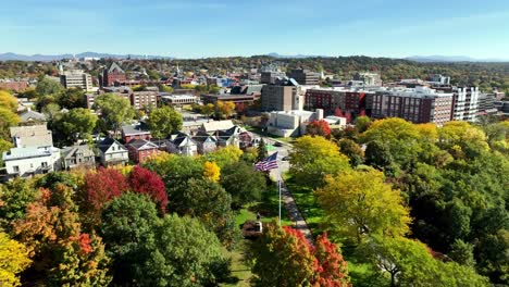 burlington vermont aerial push in