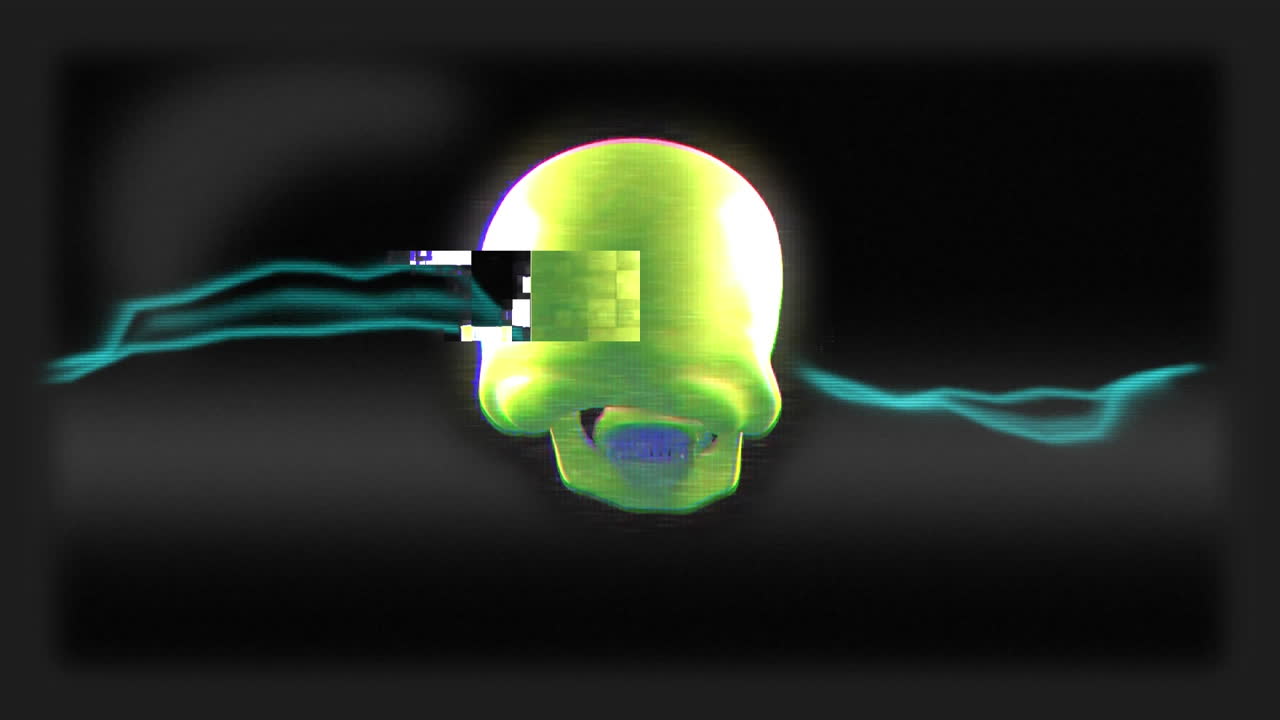 cráneo humano sobre fondo negro