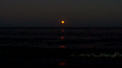 full moon over sea 4k