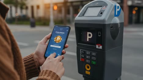 innovative payment solution: using a mobile app to pay for parking at a smart meter with cryptocurrency integration for a seamless transaction experience