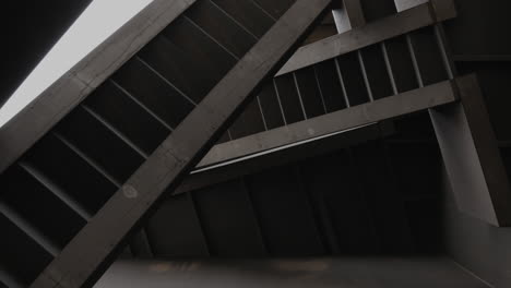 abstract, geometric steel stairway