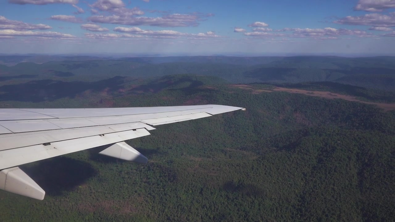 Aereo sopra la giungla amazzonica del Brasile