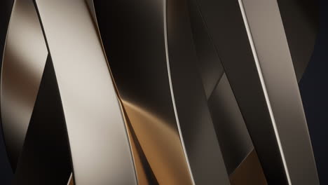 metallic curve geometry background, 3d rendering.