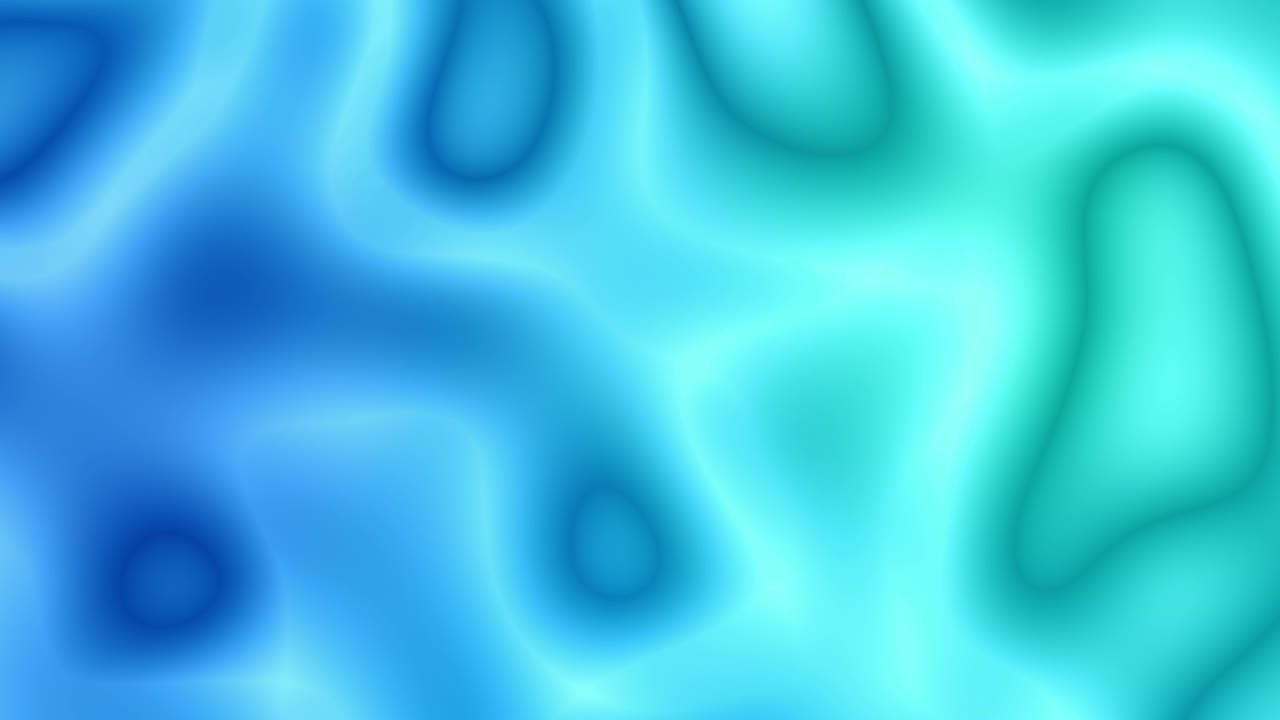 suave gradiente sedoso ondas azul-verdes movimiento abstracto fractal plantilla de video 3d bucle de animación fondo borroso