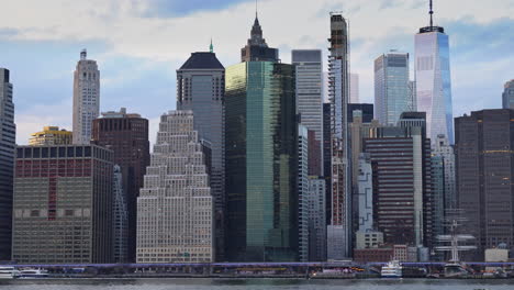 manhattan skyline panorama with skyscrapers, new york city
