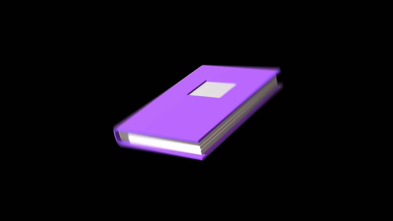 Premium stock video - Animation of notebook moving on black background