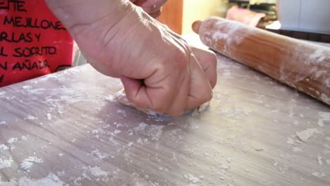 cooking homemade donuts as a family on a sunday