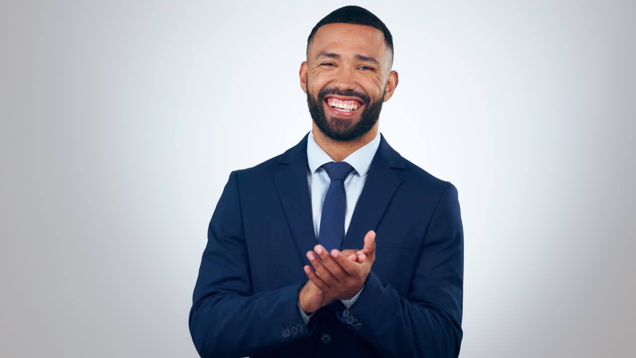 hombre de negocios feliz, estudio