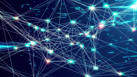 abstract digital network connections with ai concepts
