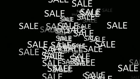 sale animation text motion graphics on black background