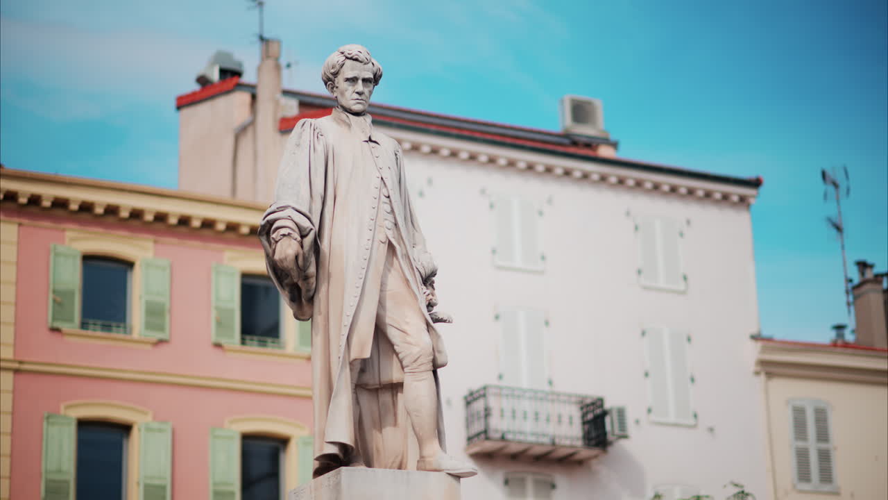 Cannes, France - October 1, 2024: The Statue of Lord Brougham memorial