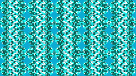 animation of vertical rows of blue mosaic capsule shapes moving on blue background