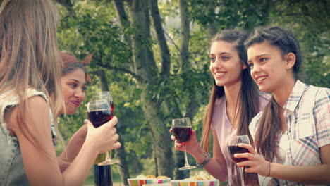 en formato de alta calidad amigos felices en el parque almorzando