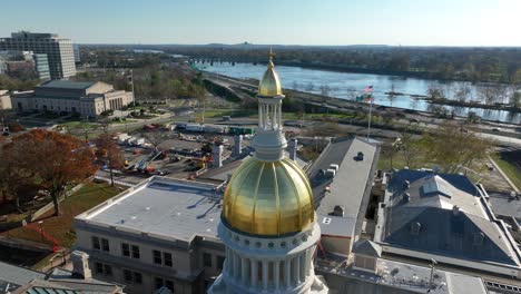 toma de establecimiento de la órbita aérea de la cúpula de la casa estatal de trenton, nueva jersey