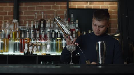 bartender making a cocktail