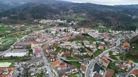 village of vieira do minho aerial footage