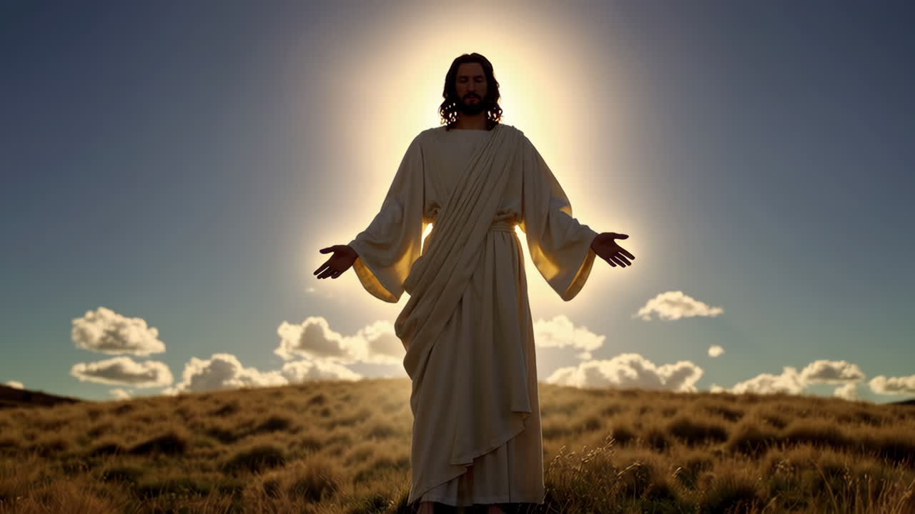 Jesus Christ in a Field