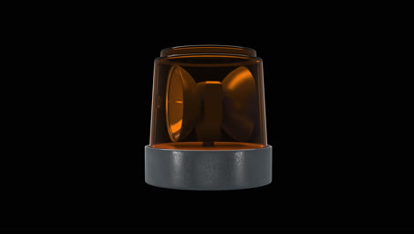 loop orange warning light with flare and alpha channel