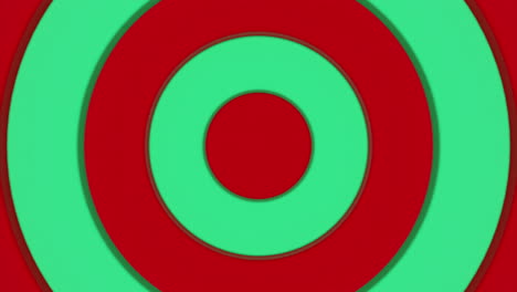 concentric circles in red and green