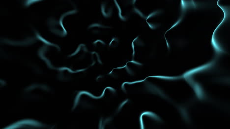 flowing dark blue mystical waves on black gradient