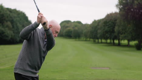 a golfer on a golf course