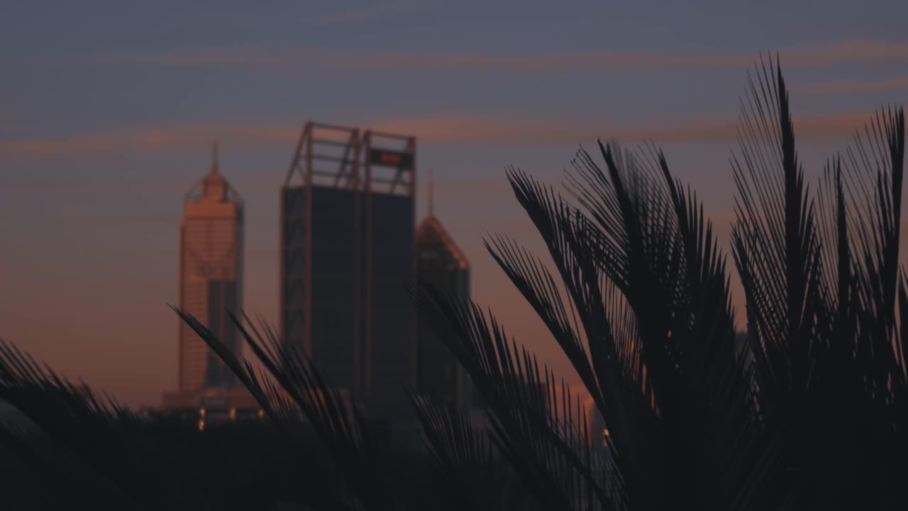 australia - puesta de sol de la ciudad de perth