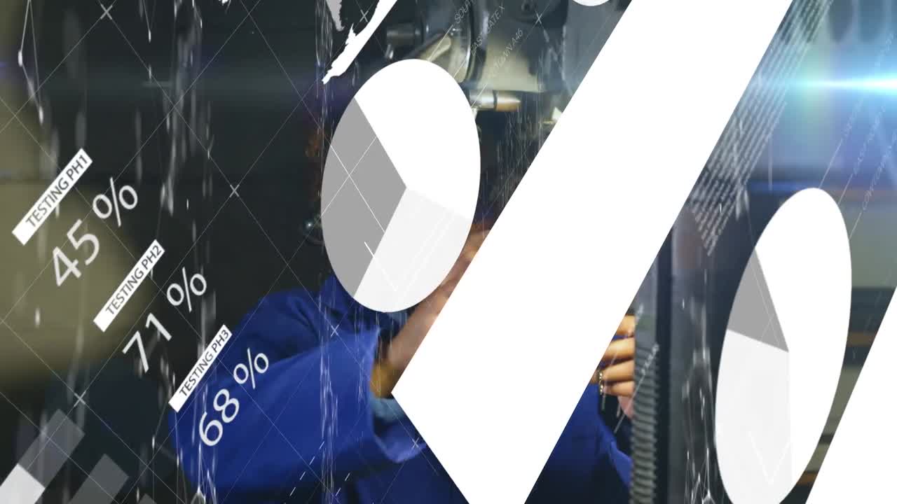 아프리카계 미국인 남성 실험실 노동자에 대한 금융 데이터의 애니메이션