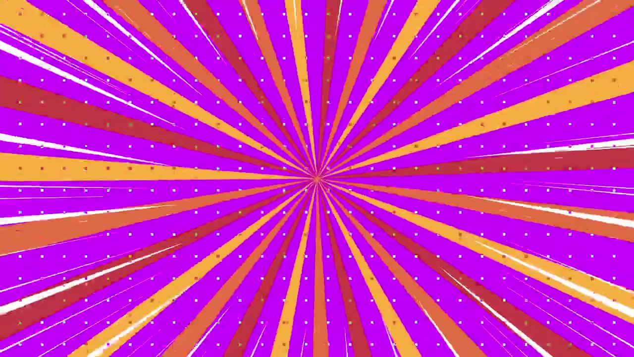 Dynamic Looping Abstract Background with Colorful Sunburst Rays