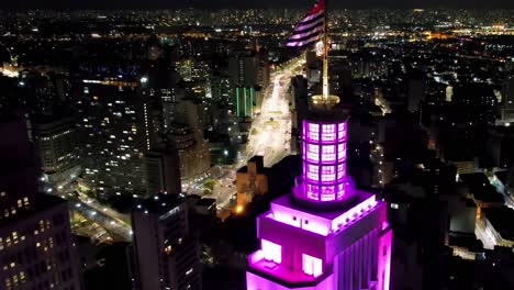 panorama cityscape aerial view of downtown sao paulo brazil