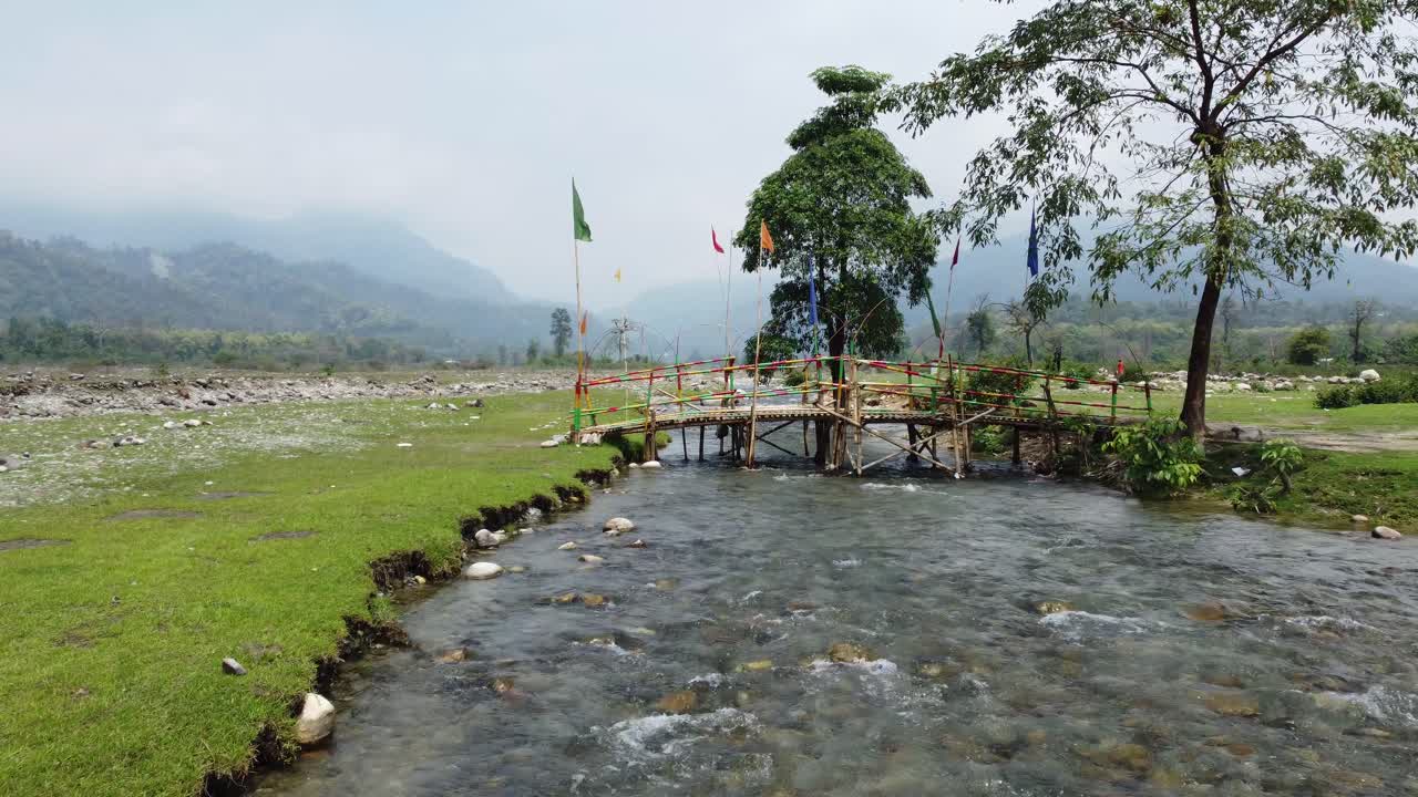 Hindistan ve Bhutan sınırı veya yaylalarının doğal güzelliği