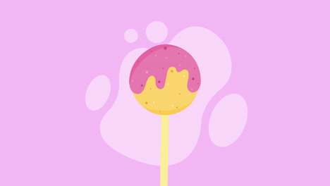 pink and yellow lollipop