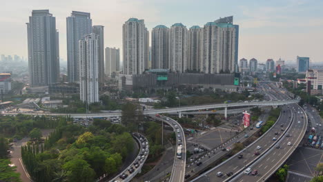 Drohnen-Hyperlapse-In-Tomang,-Jakarta,-Indonesien