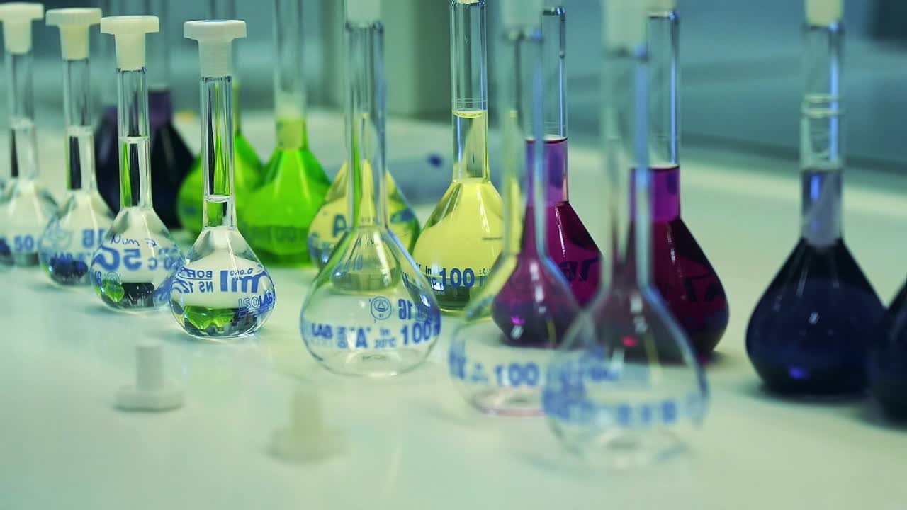 In the lab, procedures for corona virus testing are initiated.