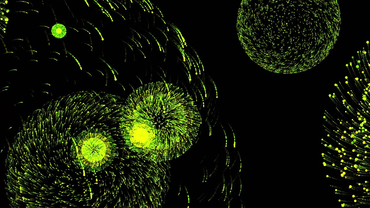 Green Fireworks Display