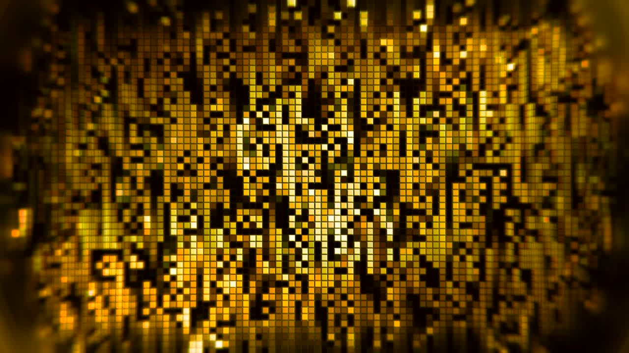Golden Pixelated Background