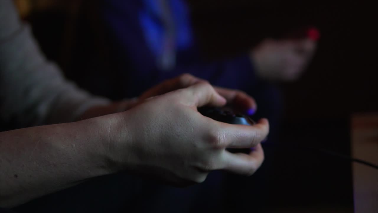 Two people playing video games