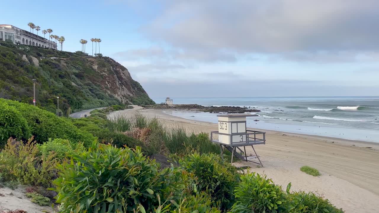 캘리포니아 주 다나 포인트 에서 아름다운 해가 뜨는 모습