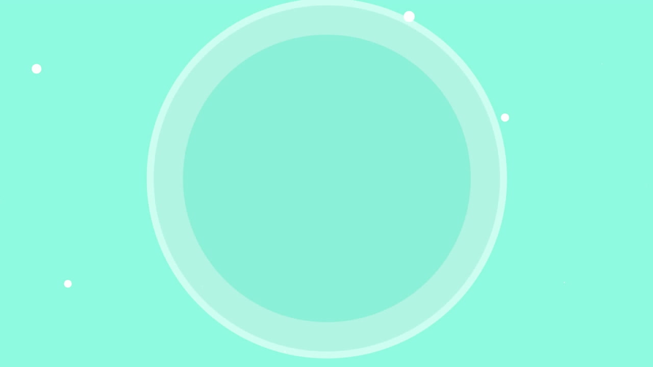 녹색 배경에 원활한 루프에 색 원 박동 및 색 서클 패턴의 애니메이션