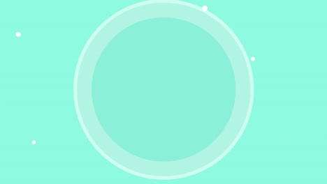 animación de círculo blanco pulsante y patrón de círculos blancos en bucle sin costuras en fondo verde