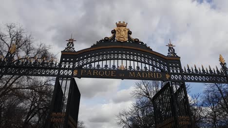 beautiful entrance to retiro park in madrid