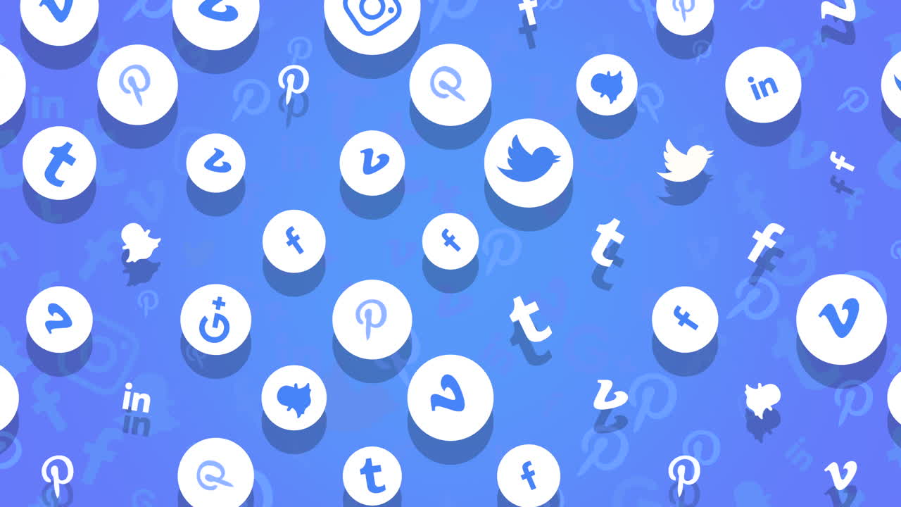 иконки социальных сетей на градиентном фоне 1