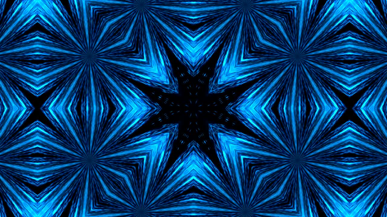 Caleidoscópio de luz abstrato. Loop contínuo.
