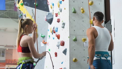 People-in-a-climbing-wall-centre