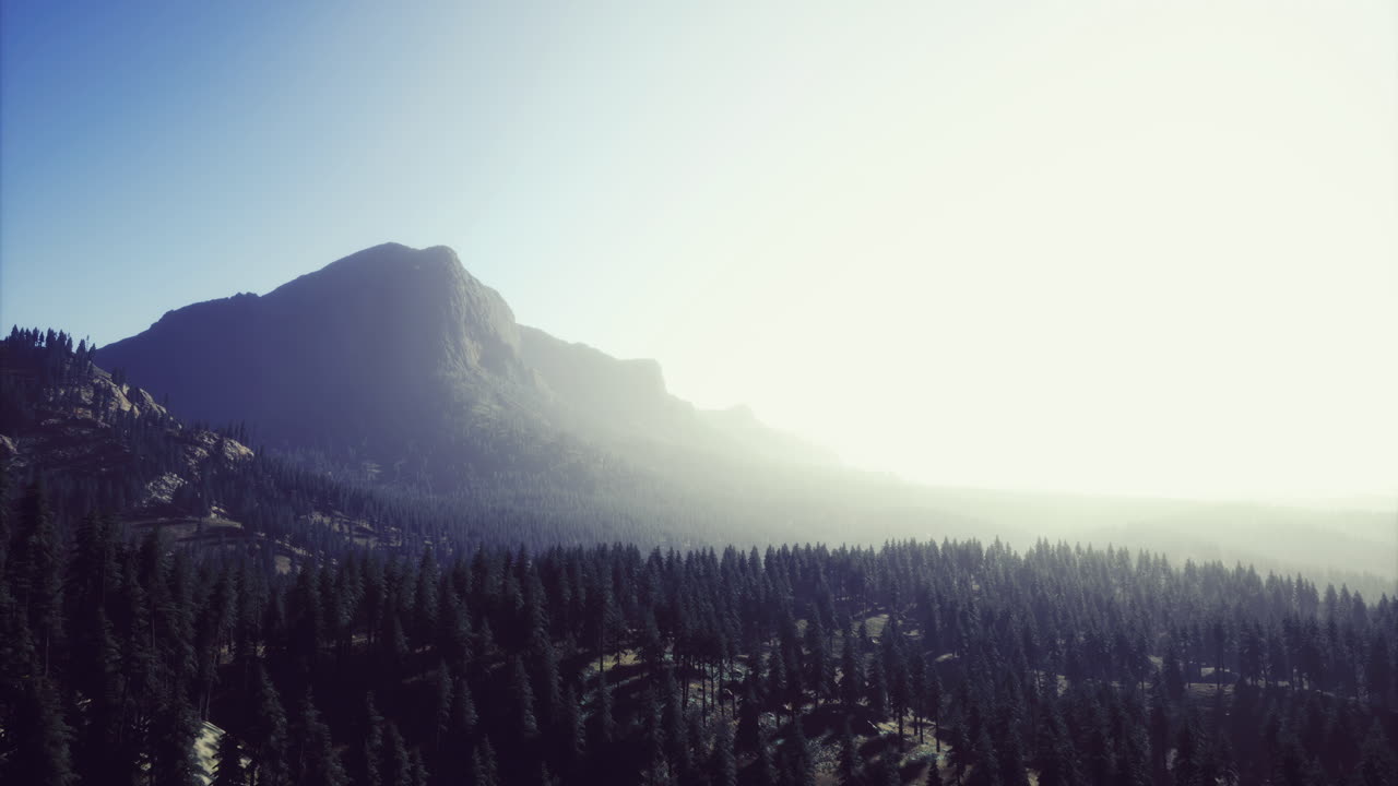 Majestic mountain landscape bathed in golden morning light