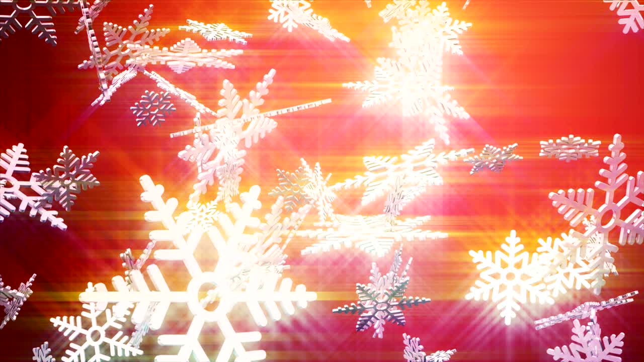 은 배경에 눈송이가 떨어집니다.