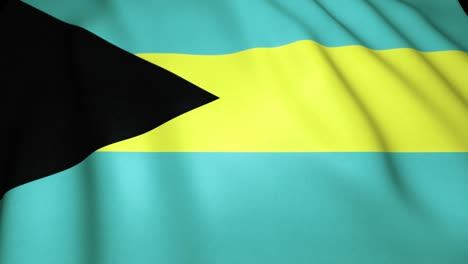 waving realistic bahamas flag in 4k , loop animation