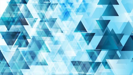triángulos brillantes azules tecnología abstracta fondo de movimiento