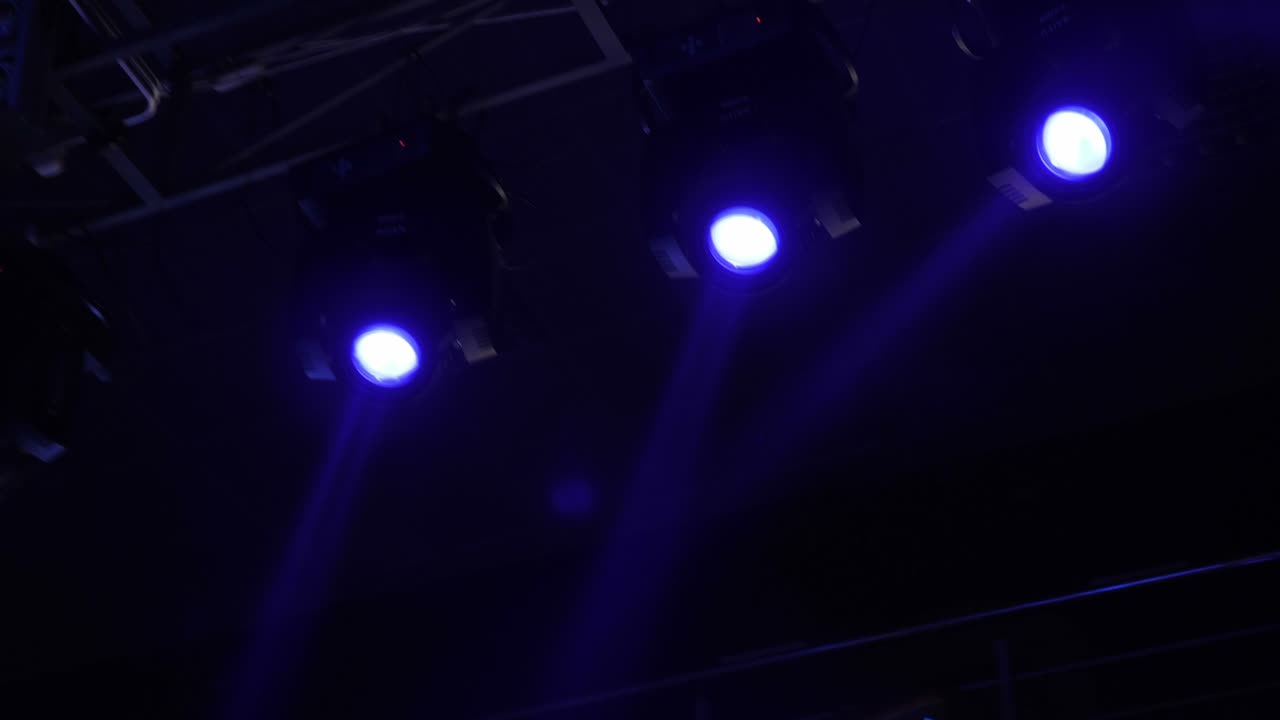 Stage Lighting with Blue Beams